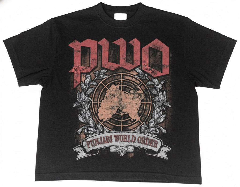 Punjabi World Order [PWO] Black T-Shirt